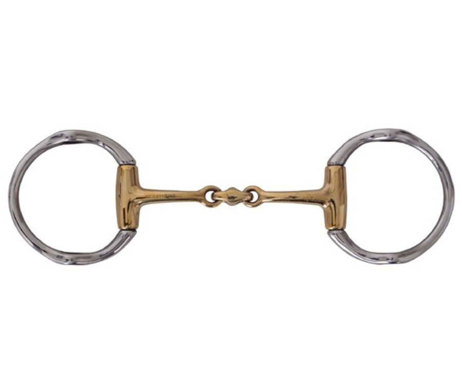 Platinum German Silver Eggbutt Gag with Lozenge image 0